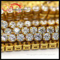2mm thick brass AAA shinning cz gemstone cup chains for cz jewelry
